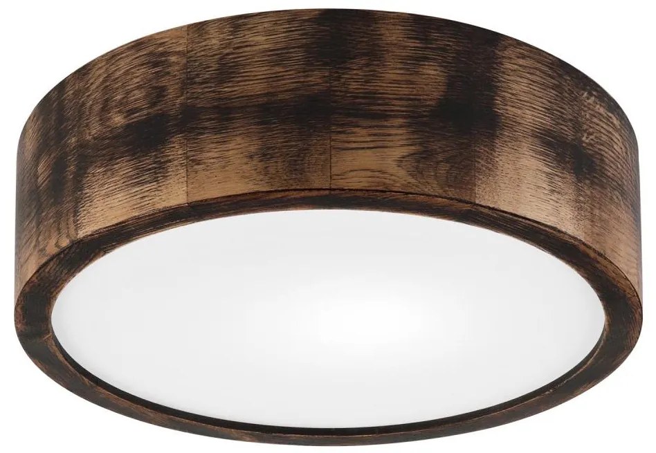 Plafonieră OAK SMOKY 1xE27/15W/230V ø 27,5 cm stejar/maro închis