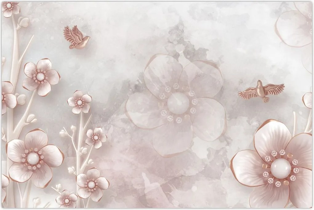 Tablou - Flori roz (90x60 cm)