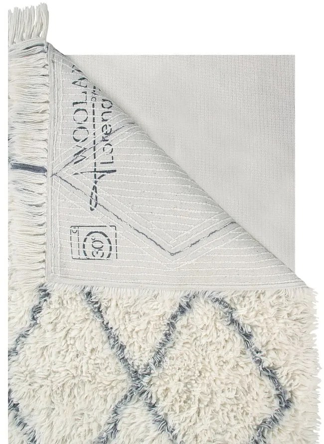 Covor crem lavabil/țesut manual din lână 80x140 cm Berber Soul – Lorena Canals
