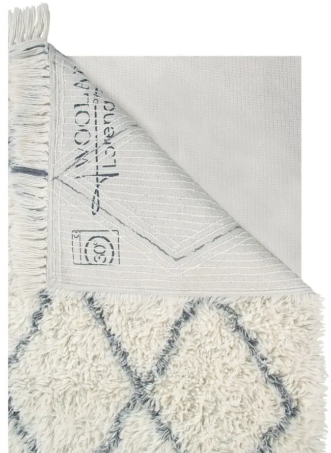 Covor crem lavabil/țesut manual din lână 80x140 cm Berber Soul – Lorena Canals
