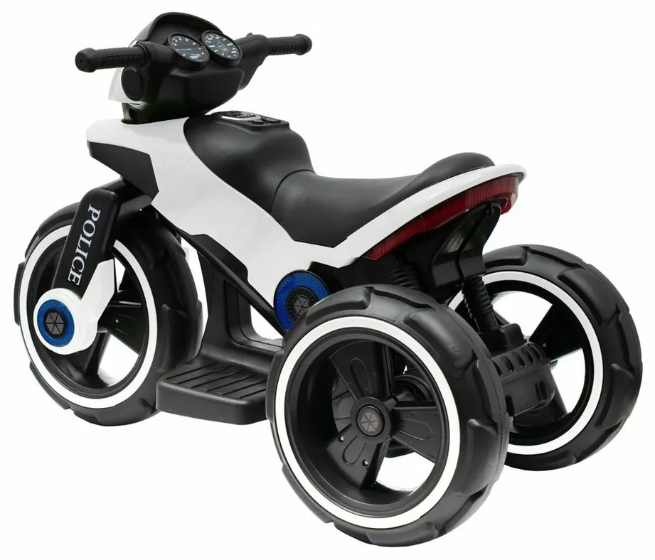 Motocicletă electrică pentru copii Baby Mix Raftnegru și alb, 100 x 50 x 61 cm
