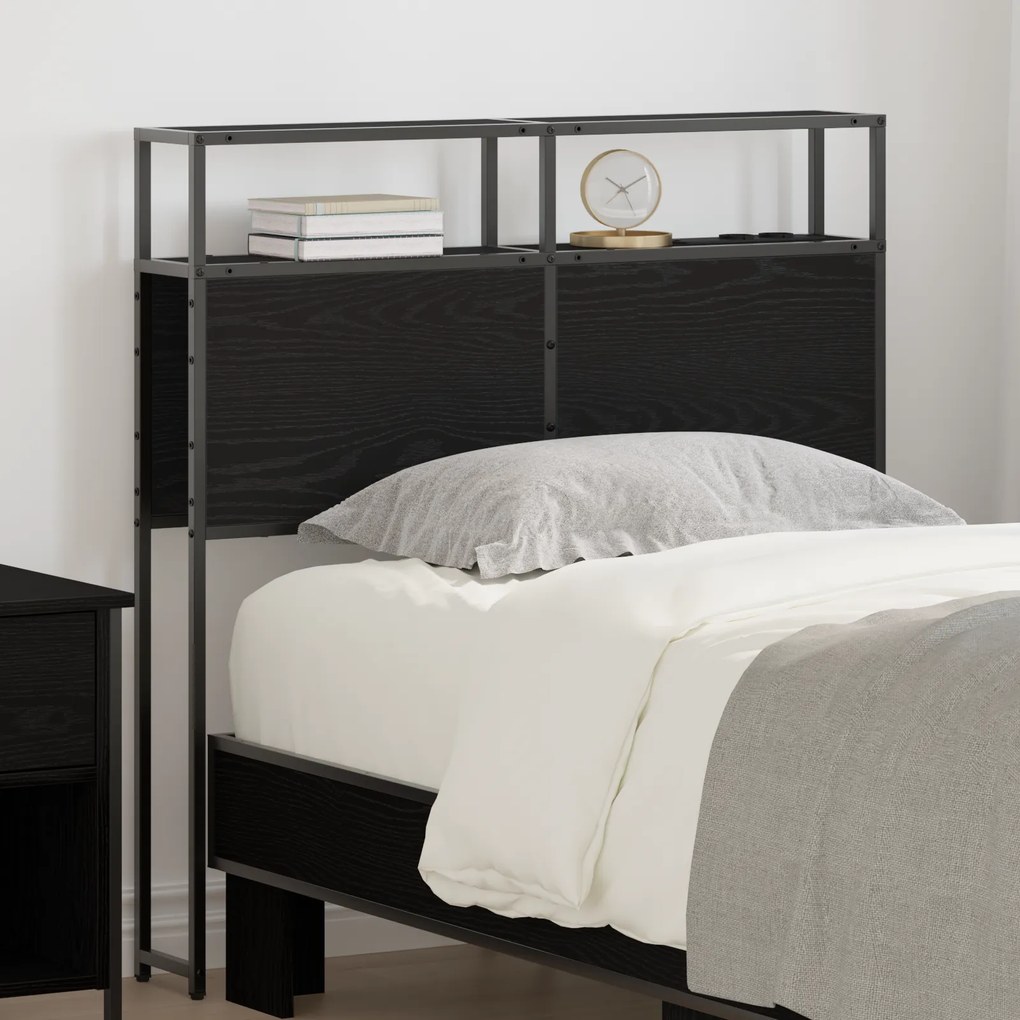 vidaXL Tăblie de depozitare Stejar negru 75 cm Lemn compozit