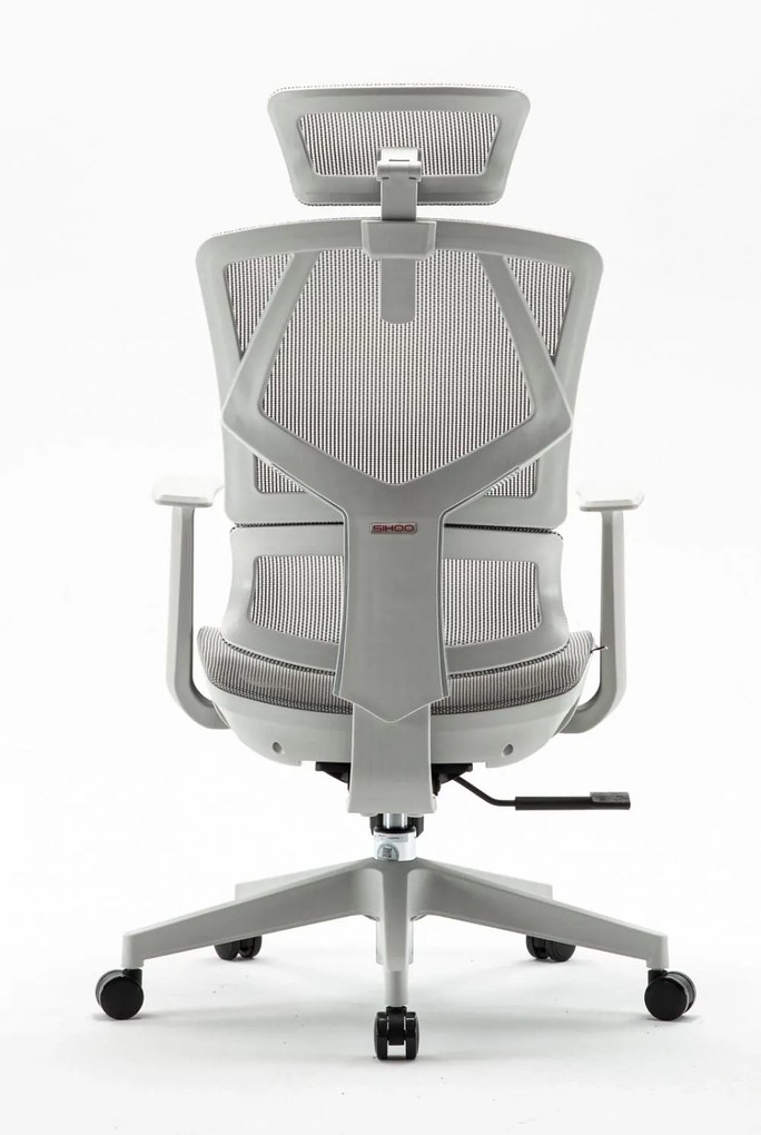 RESIGILAT - Scaun ergonomic SIHOO, spatar reglabil pe inaltime, suport lombar revenire automata, tetiera reglabila, mecanism inclinare/blocare in 3 pozitii, pivotant, Mesh, Gri