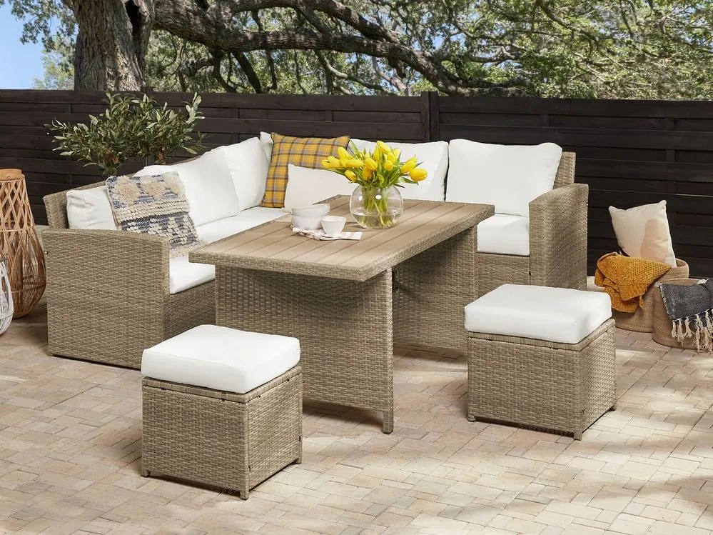 Set mobilier de grădină Beltran (maro). 1077947