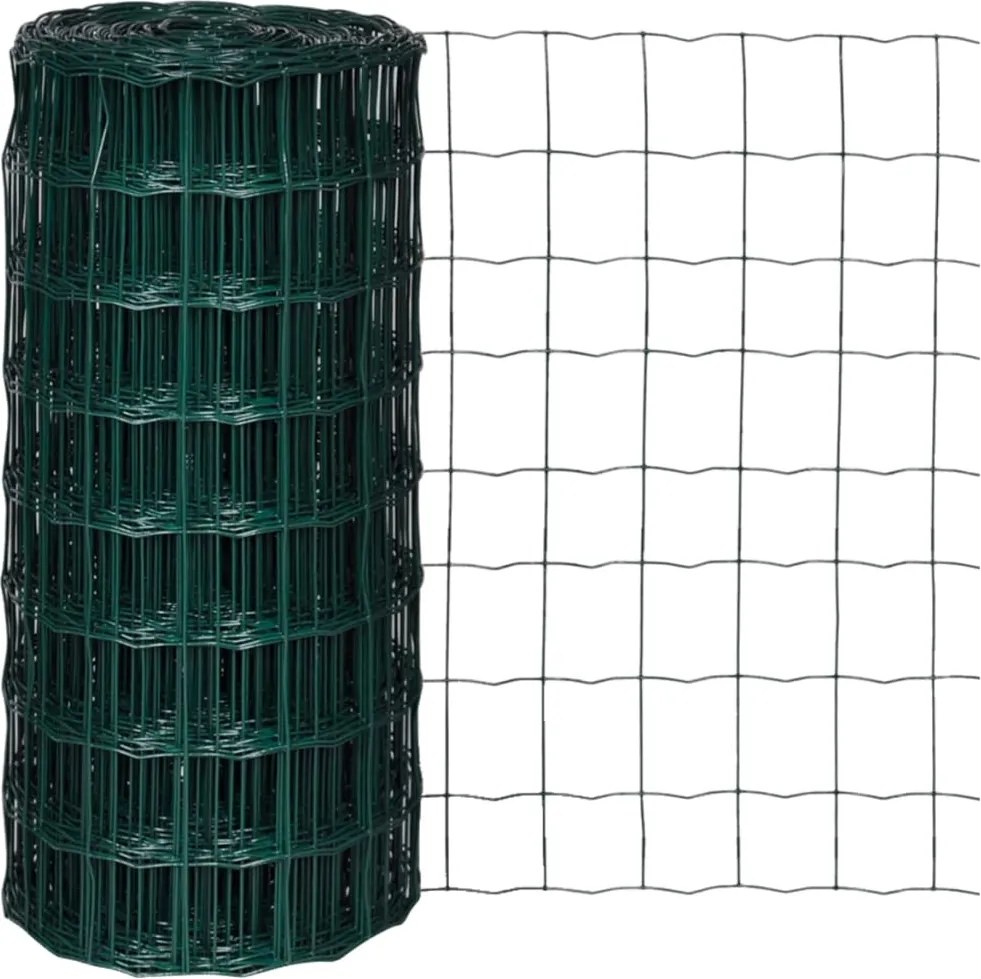 vidaXL Euro gard, verde, 10 x 0,8 m, oțel