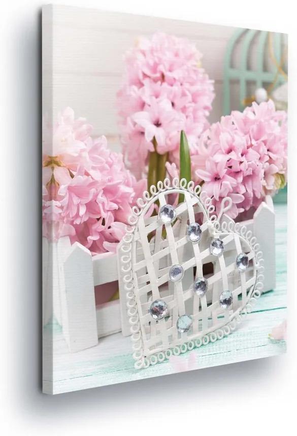 GLIX Tablou - Light Pink Flowers 100x75 cm