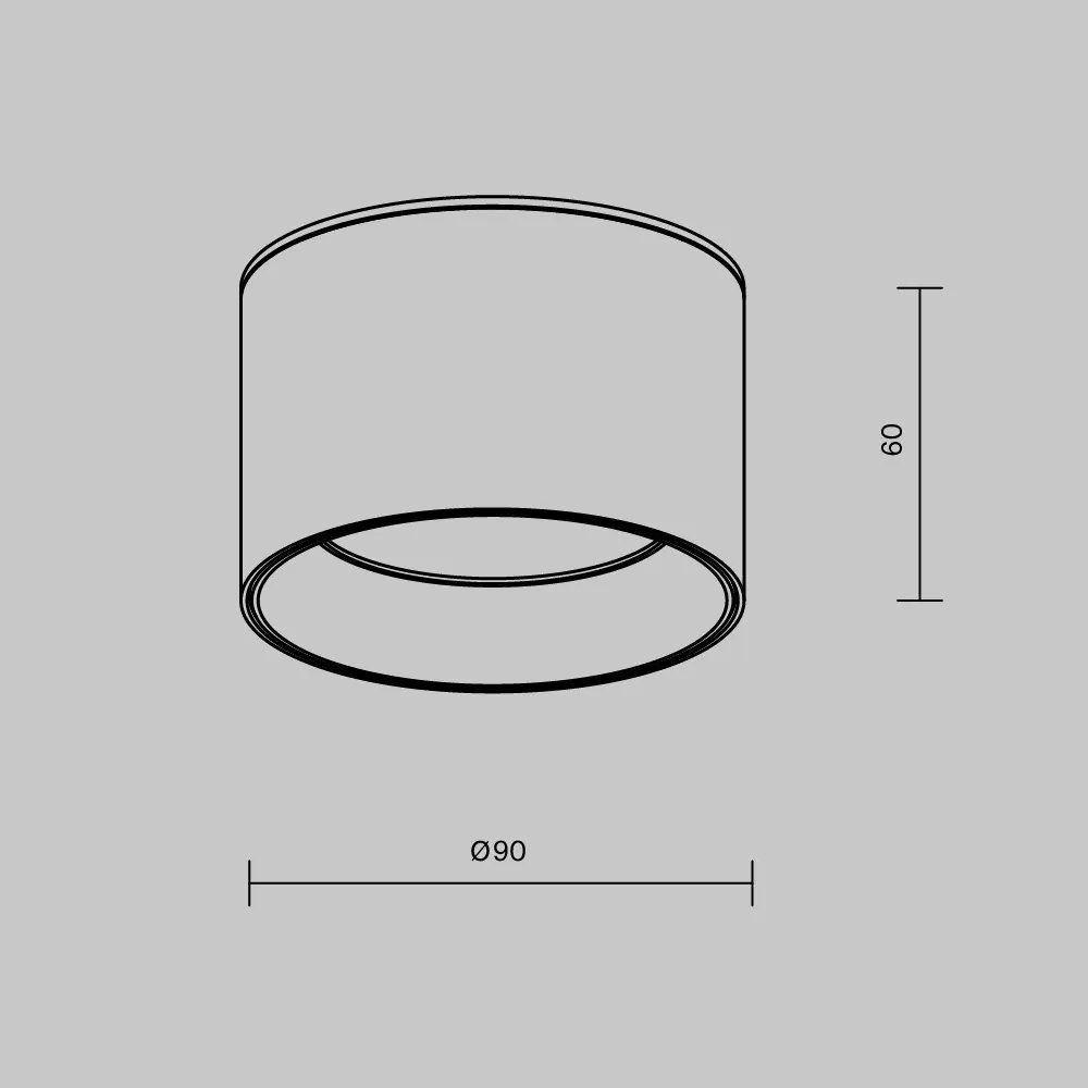Spot LED aplicat design tehnic Vega D-9cm alb