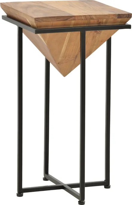 Masuta Cafea Laterala Pyrma II Lemn Acacia, Finisaj Natur, Dim. 29x29x54 Cm