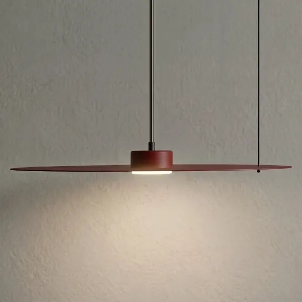 Lampă suspendată pe cablu PIATTO 1xGX53/15W/230V Ø 55 cm, vișinie
