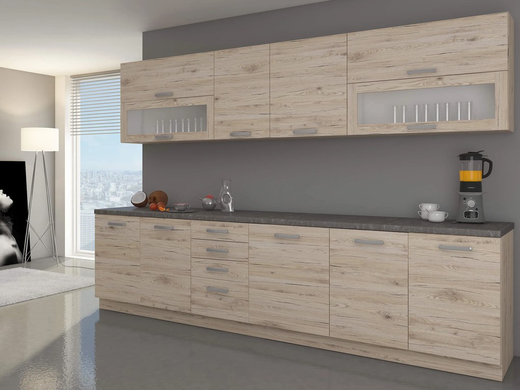Dulap superior de bucătărie, de colț Bergenia 58 x 58 GN 72 1F (stejar bordeaux). 1032884