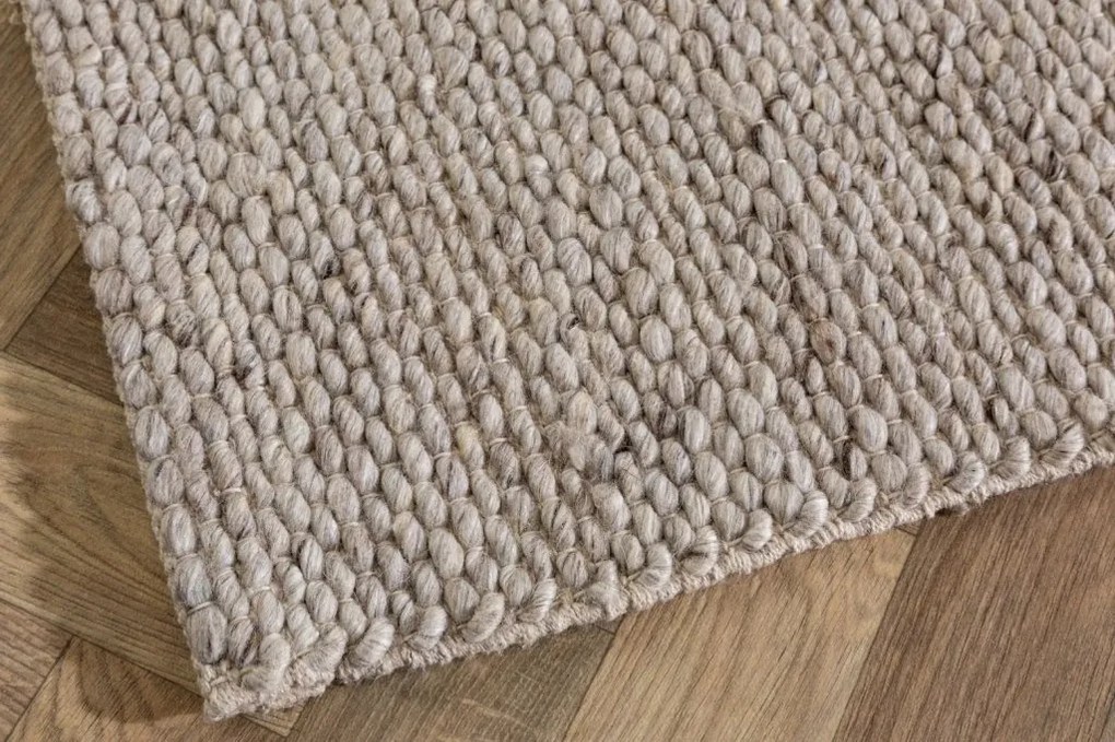 Covor WOOL 240x160cm gri argintiu din lana