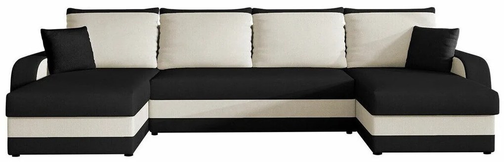 Colțar Miami 204Cutie de pat, 304x140x80cm, 158 kg, Picioare: Plastic