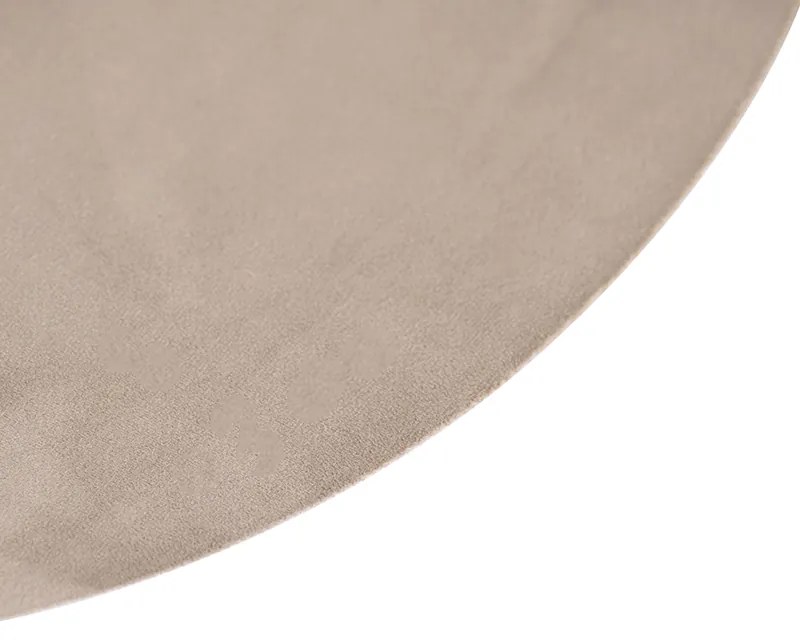 Abajur plat din catifea taupe cu auriu 45 cm