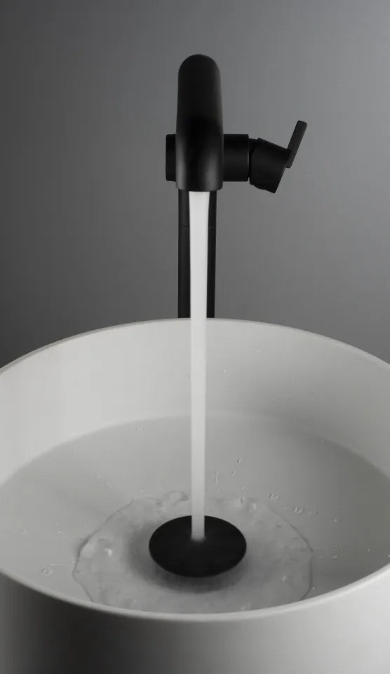 🚰 Baterie chiuvetă freestanding SILIA, finisaj nero – Cod BQS_N2KK