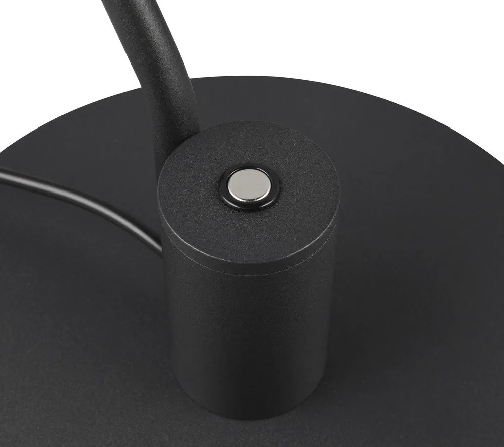 Veioză negru-mat LED cu structură flexibilă (înălțime 64 cm) Manduro – Trio