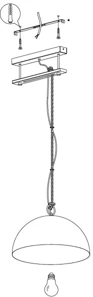 Eglo 43396 - Pendul pe cablu HODSOLL 1xE27/40W/230V