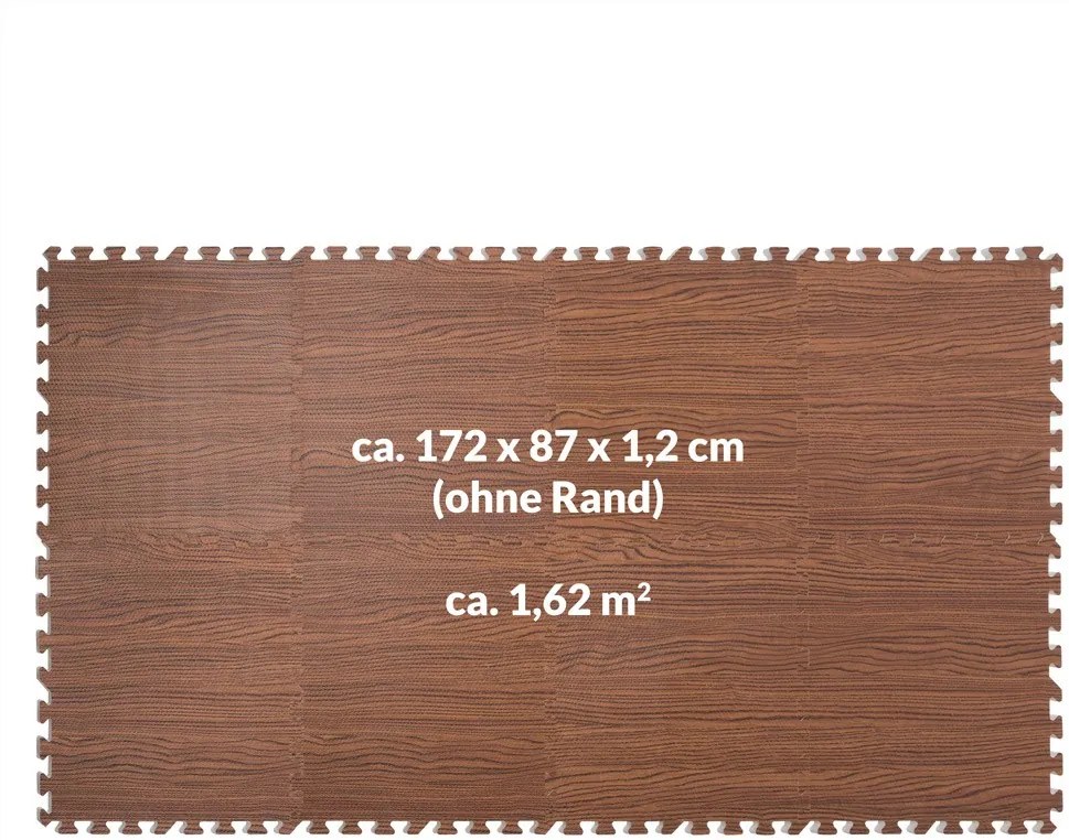 Covor pentru protectie pardoseala Puzzle 8 bucati Aspect lemn maro