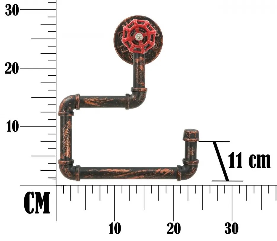 Suport pentru hartie igienica din metal, 24 x 11 x 28 cm, Manhattan Mauro Ferreti