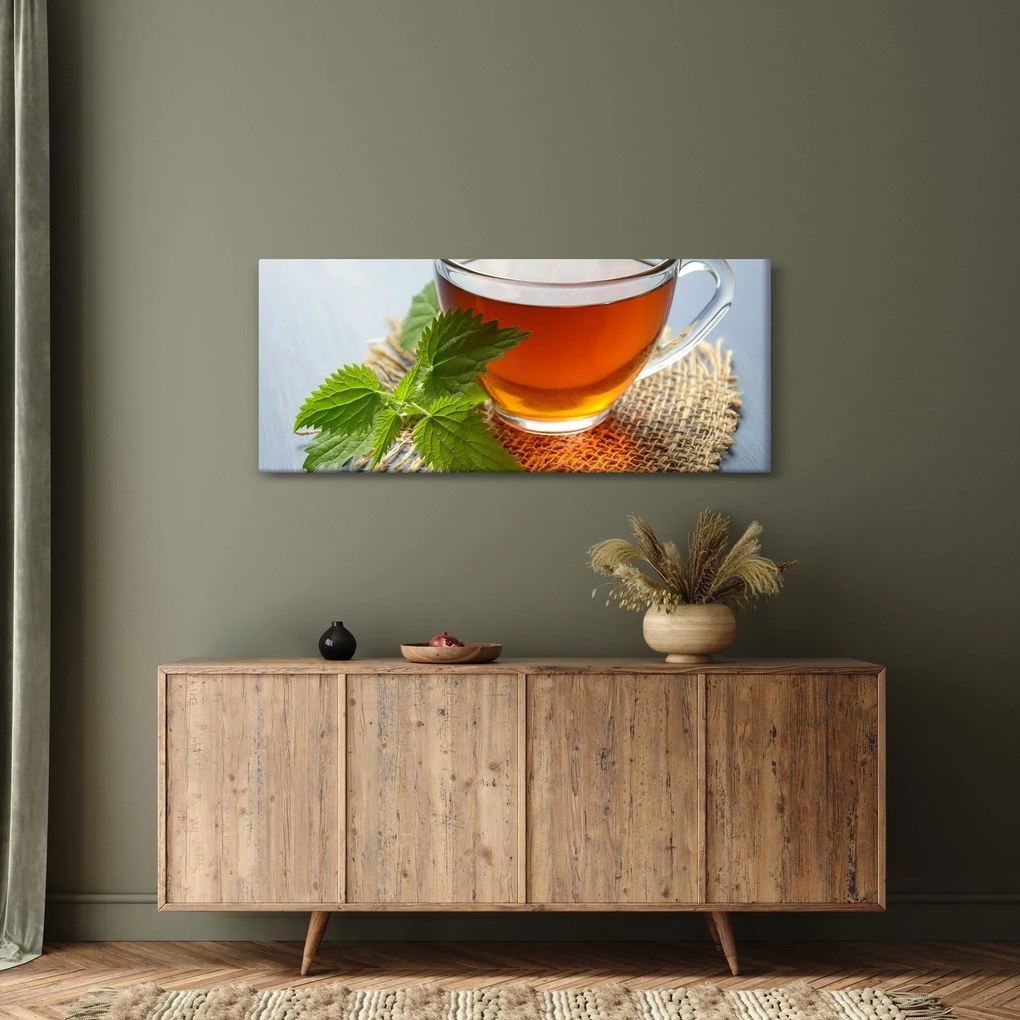 Tablou cu ceașca cu ceai (120x50 cm)