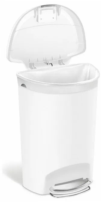 Coș de gunoi cu pedală 50 l, alb