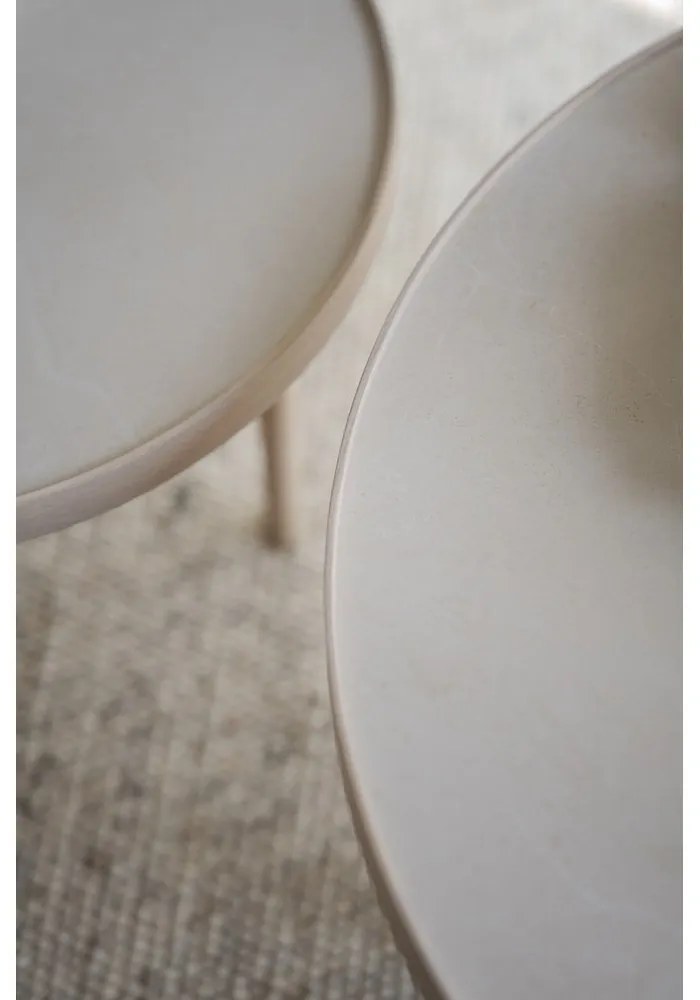 Măsuță de cafea în culoare naturală rotundă cu blat ceramic 90x90 cm Marsden – Rowico