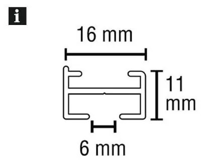 Șină de perdea din metal 200 cm Lucy - Gardinia