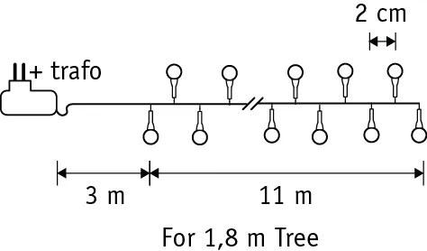 Ghirlandă luminoasă de Crăciun verde cu 550 LED-uri albe 14m IP44 - Comet