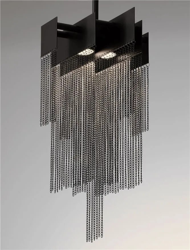 Lustra LED suspendata design modern REVIA negru