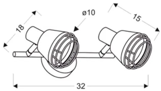 Spot de perete NERIA 1xE14/40W/230V negru/cupru