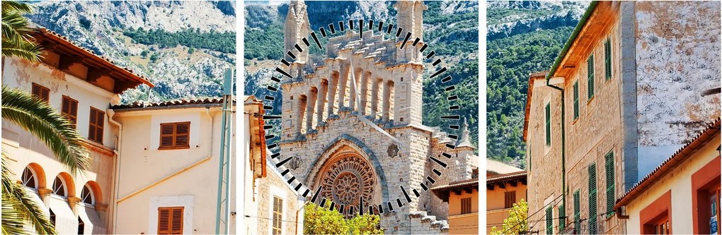 Tablou - Sóller, Mallorca (cu ceas) (90x30 cm)