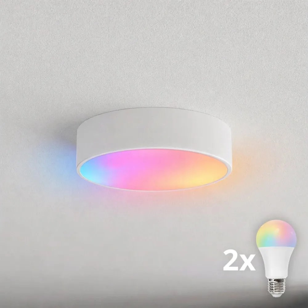 BRILAGI - Plafonieră LED RGBW reglabilă CLARE 2xE27/12W/230V albă