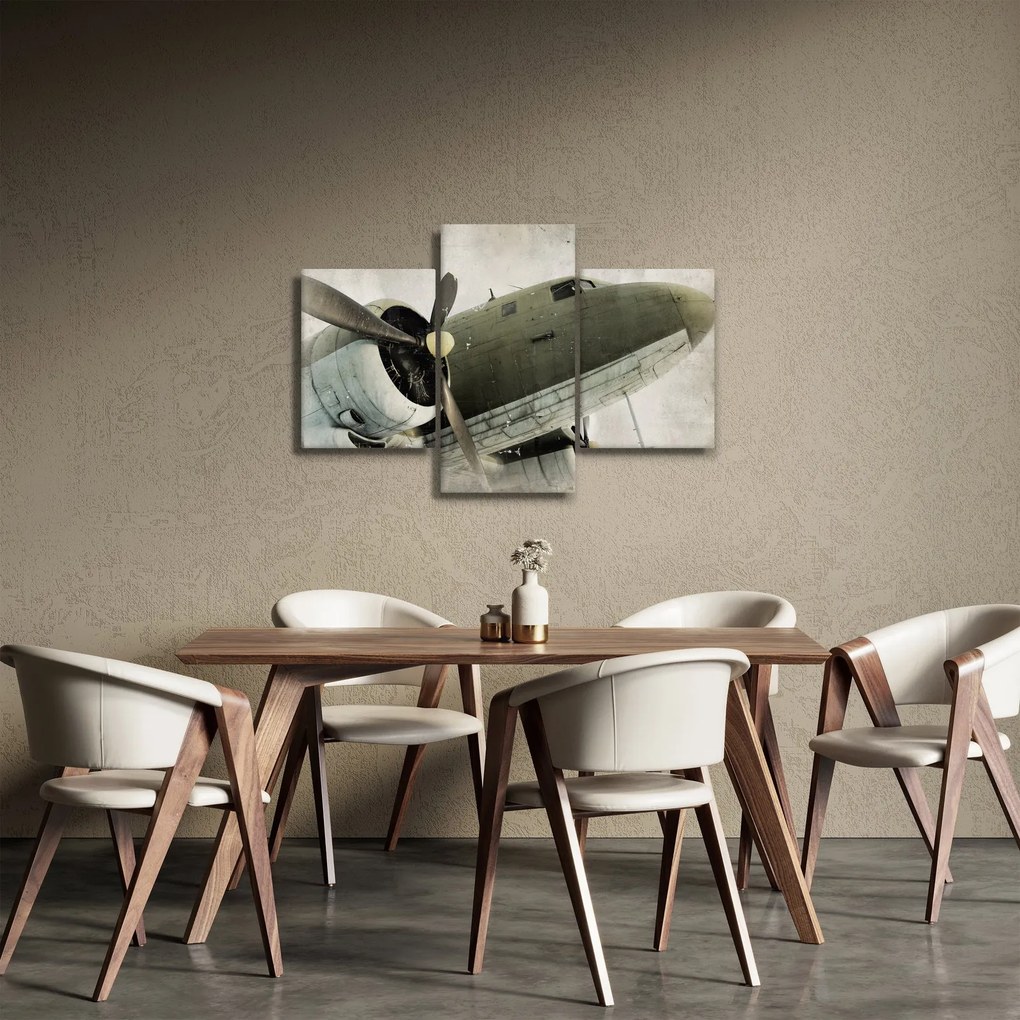 Tablou - Avion vechi cu elice (90x60 cm)