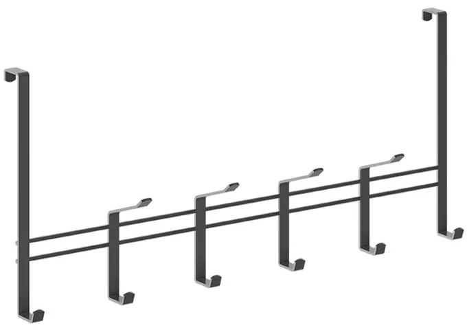 Cuier de ușă negru din metal 45 cm Lava – Metaltex