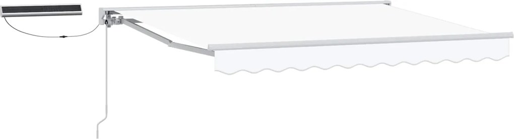 vidaXL Cort electric retractabil Alb 3 x 2,5 m