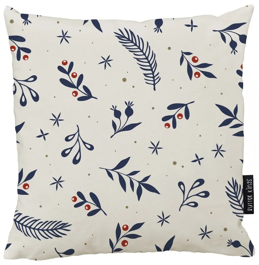 Pernă decorativă 45x45 cm cu model de Crăciun Merry Blue Christmas – Butter Kings