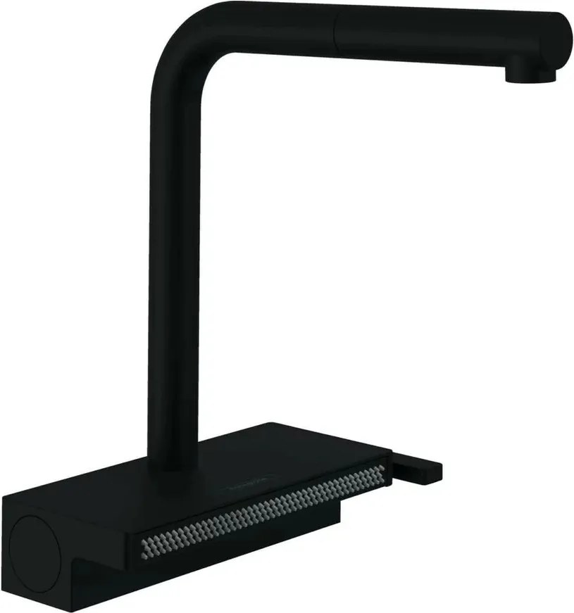 Baterie bucatarie cu dus extractibil 2 jeturi Hansgrohe Aquno Select M81 250 negru mat