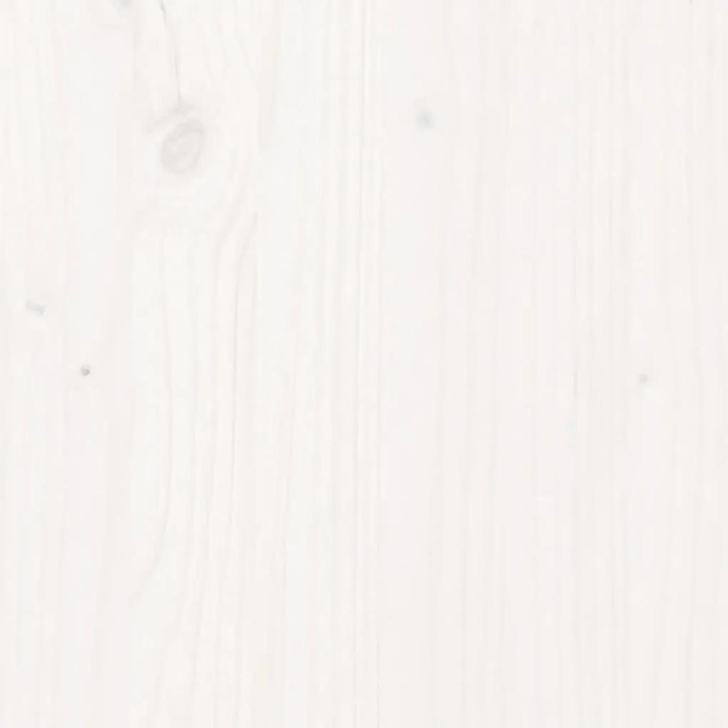 Pat de zi, alb, 80x200 cm, lemn masiv de pin Alb