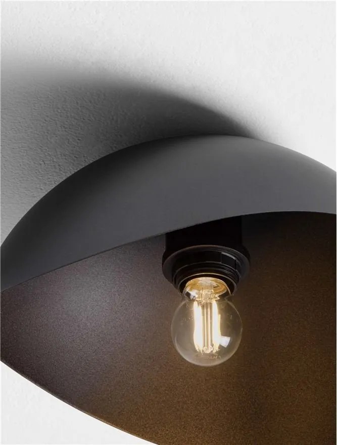 Lustra aplicata design decorativ OPSI negru D-30cm