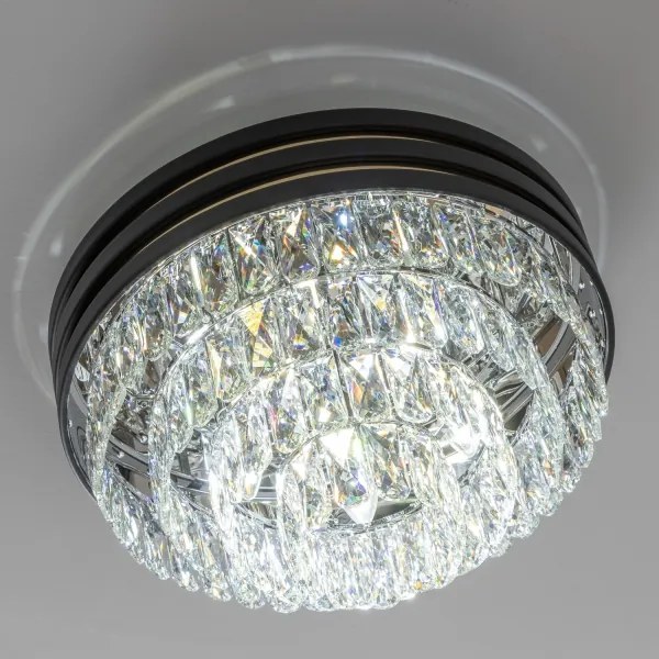 Brilagi - Plafonieră LED cu cristale VELURE 5xE14/40W/230V neagră