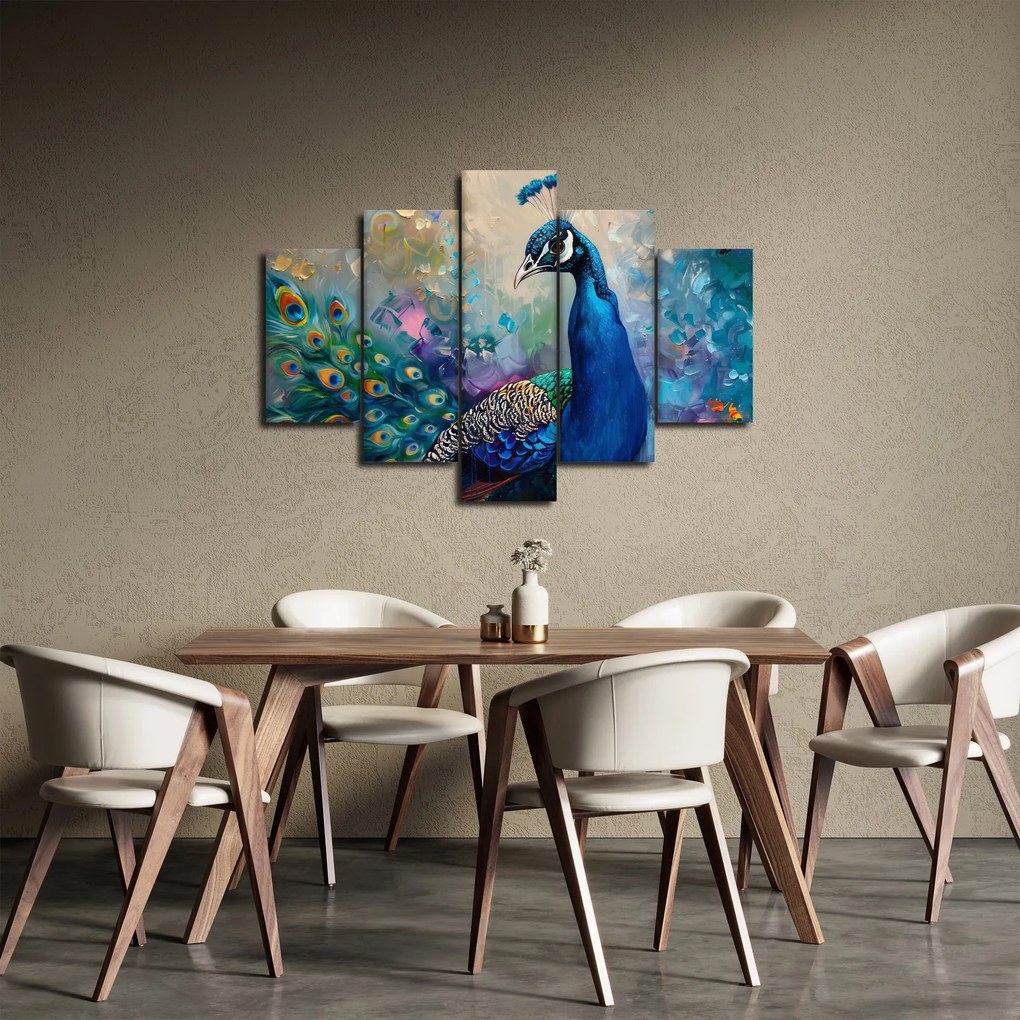 Tablou - Pictura de un păun (150x105 cm)