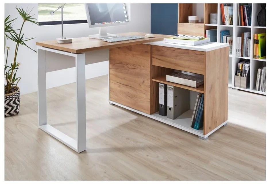 Birou cu aspect de stejar 120x117 cm Lioni - Germania
