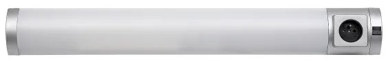 Corp de iluminat LED cu priză pentru corpuri de bucătărie Rabalux 78039 SOFT 2E LED/8W/230V 4000K 68 cm argintiu
