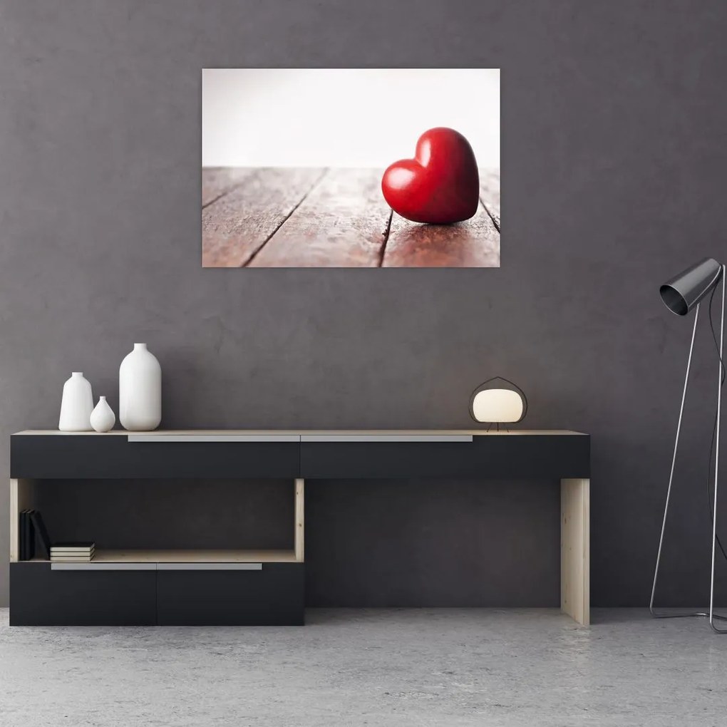 Tablou - Inima din lemn (90x60 cm)