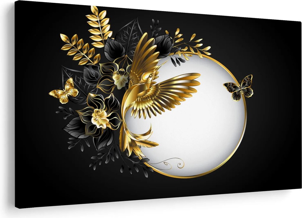 Tablou - Bile cu motive aurii (90x60 cm)