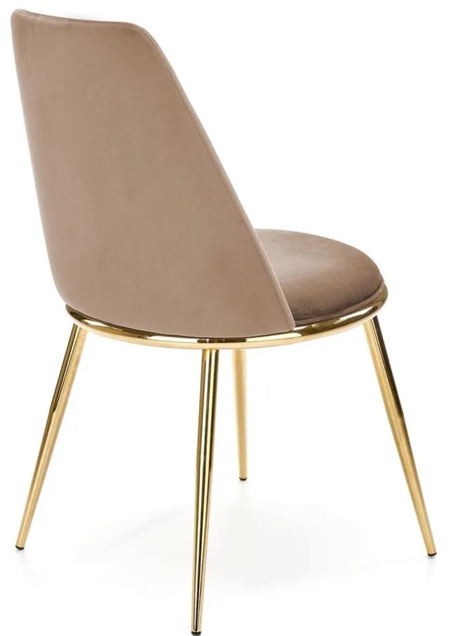 Scaun tapitat K460 – Bej/Gold