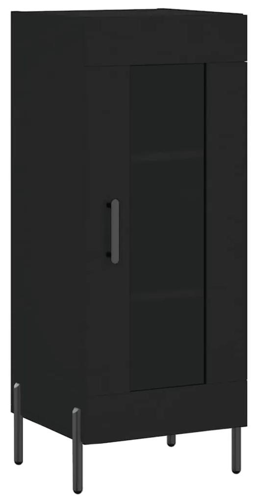828805 vidaXL Servantă, negru, 34,5x34x90 cm, lemn compozit