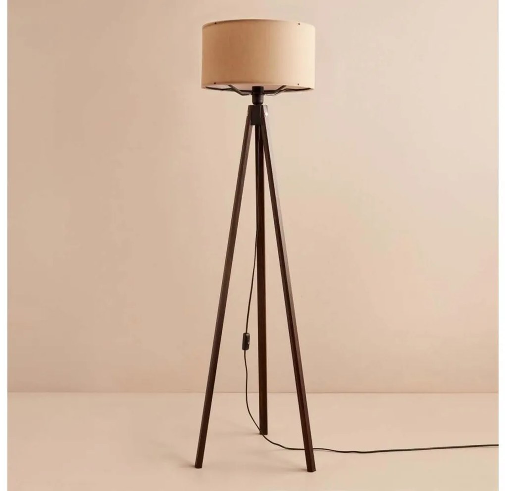 Lampă de podea AYD 1xE27/40W/230V maro/bej