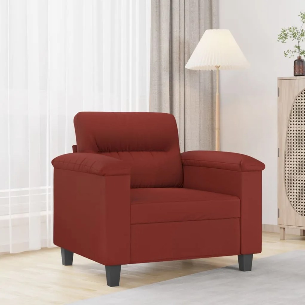 349243 vidaXL Canapea de o persoană, roșu vin, 60 cm, piele ecologică