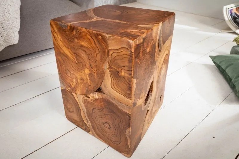 Masuta design unicat Square 30cm Teak