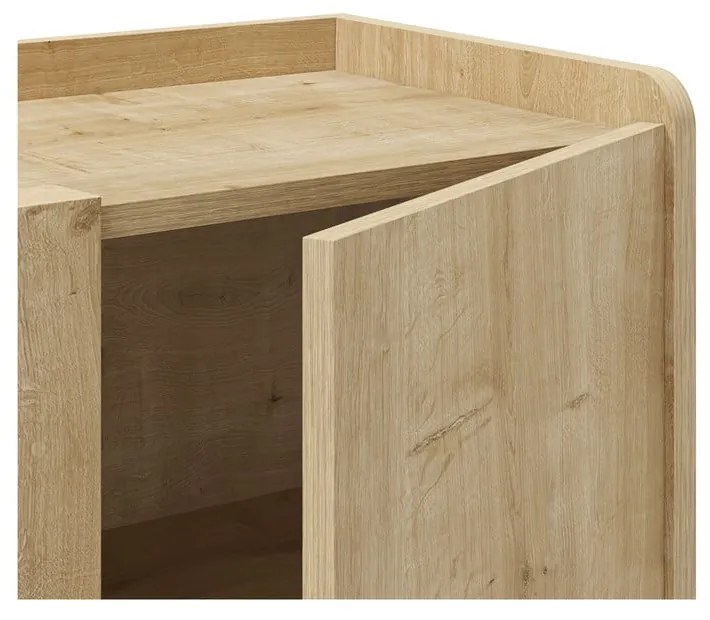 Dulap în culoare naturală cu aspect de lemn de stejar 80x80x40 cm Daira – Marckeric